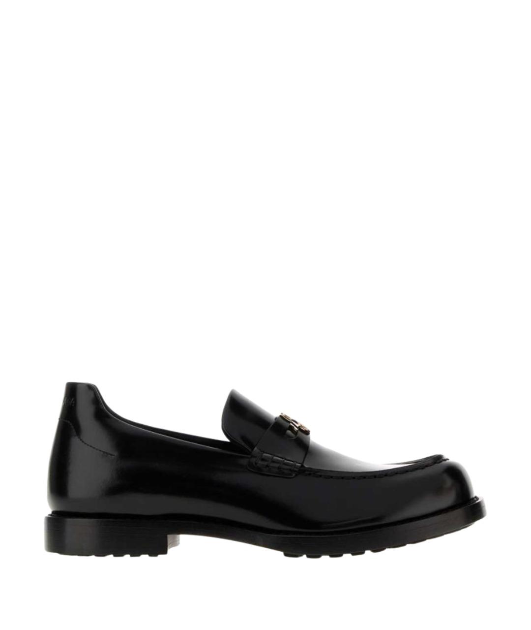 BALENCIAGA Черные кожаные лоферы, фото 1