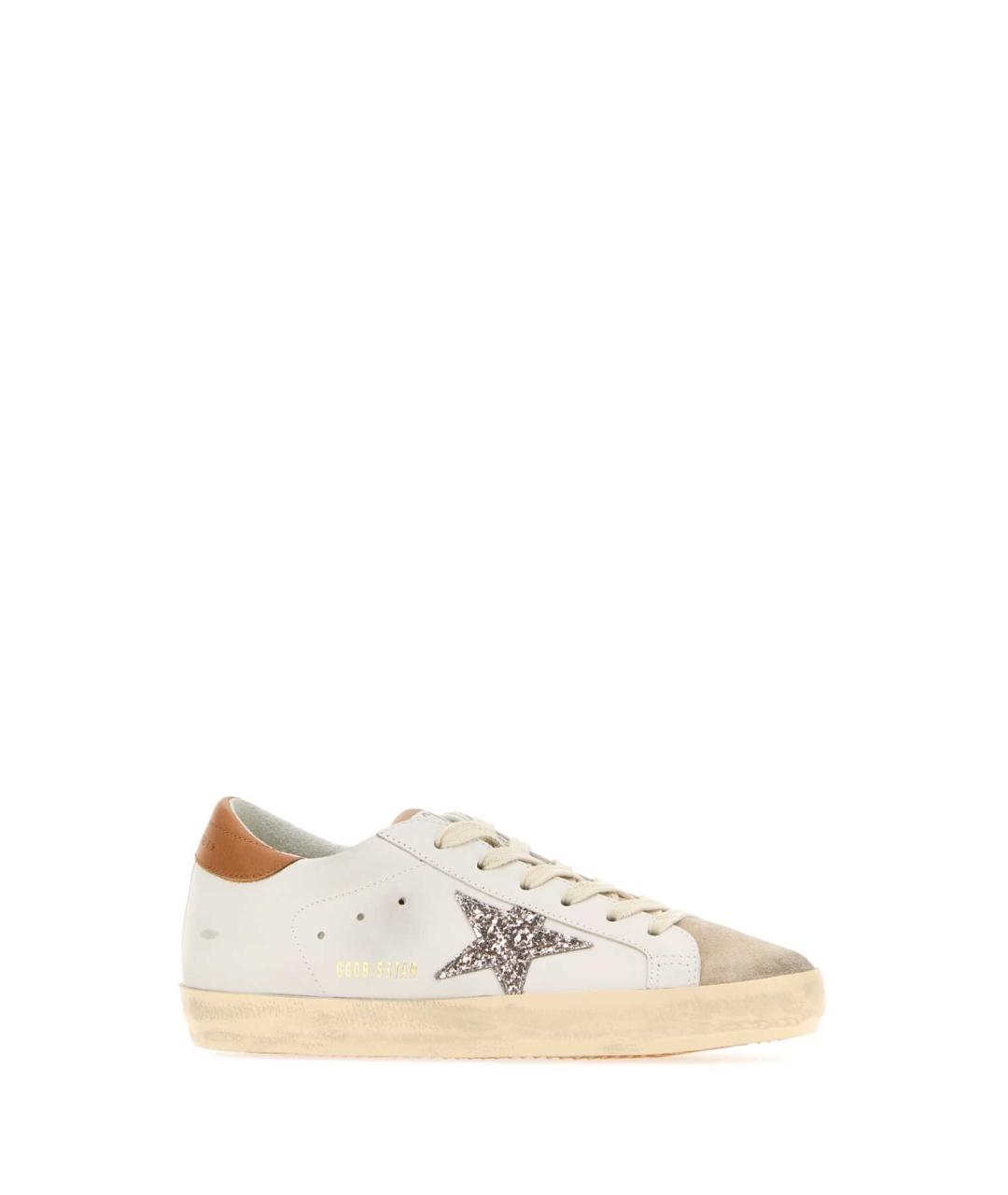 GOLDEN GOOSE Белые кожаные кроссовки, фото 2
