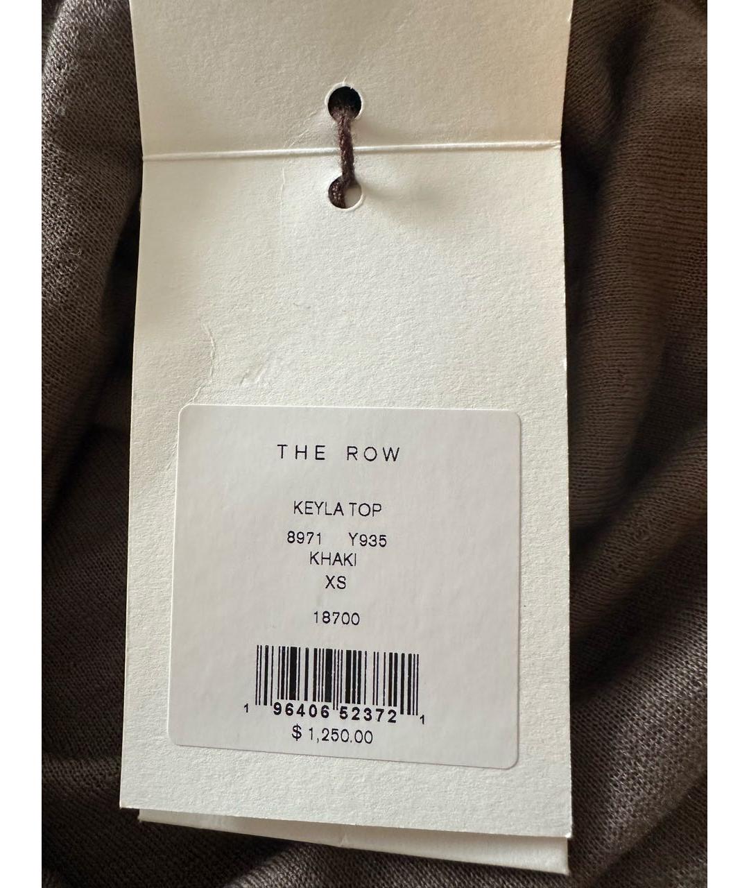 THE ROW Коричневая кашемировая футболка, фото 4