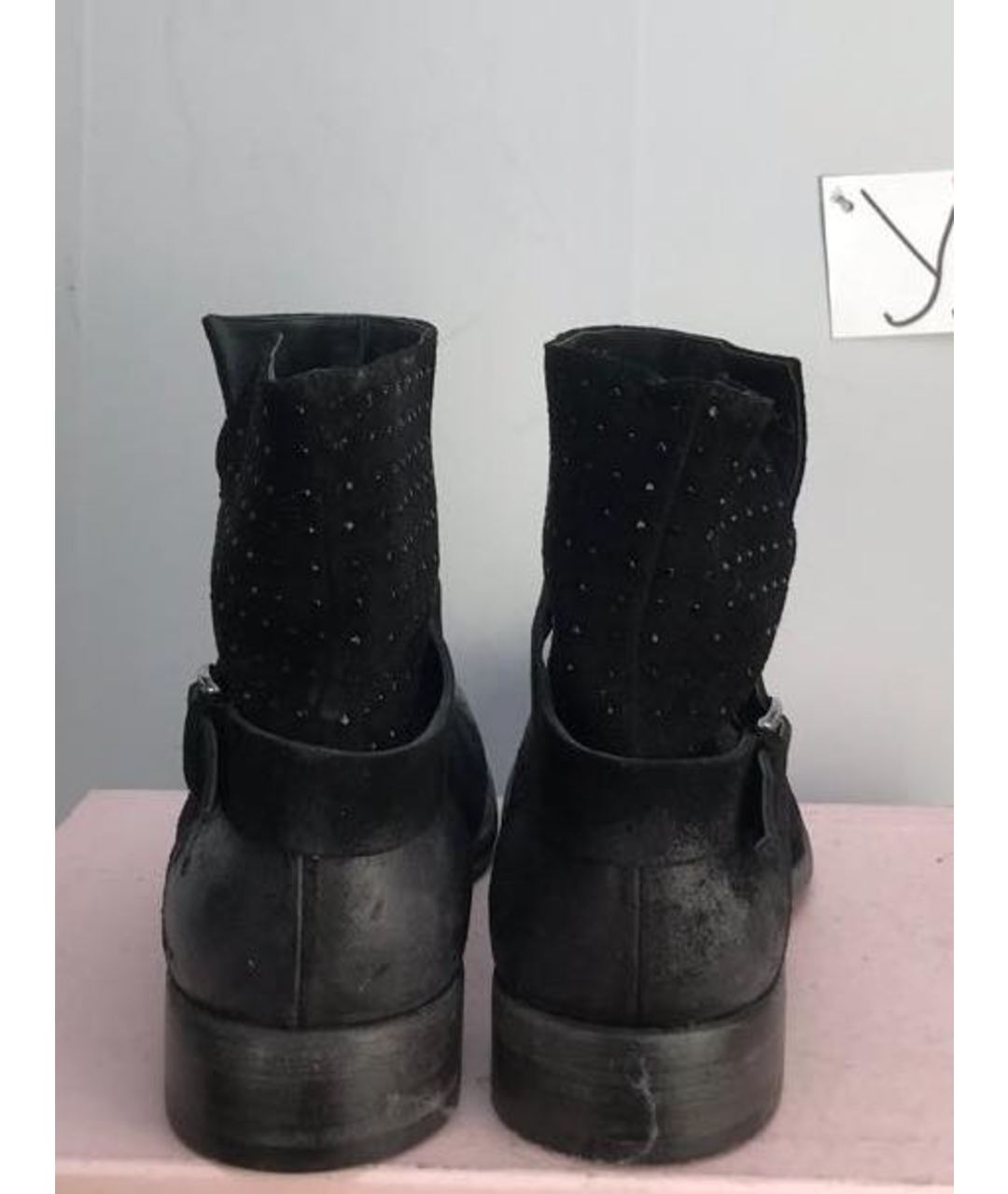 JOHN RICHMOND Черные замшевые низкие ботинки, фото 4