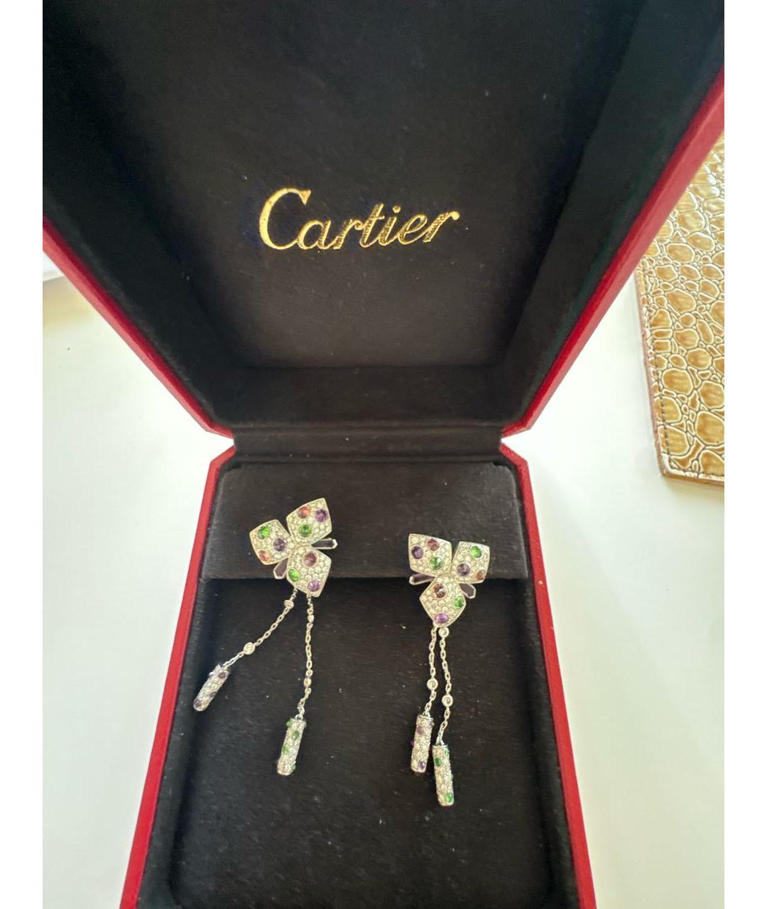 CARTIER Белые серьги из белого золота, фото 5