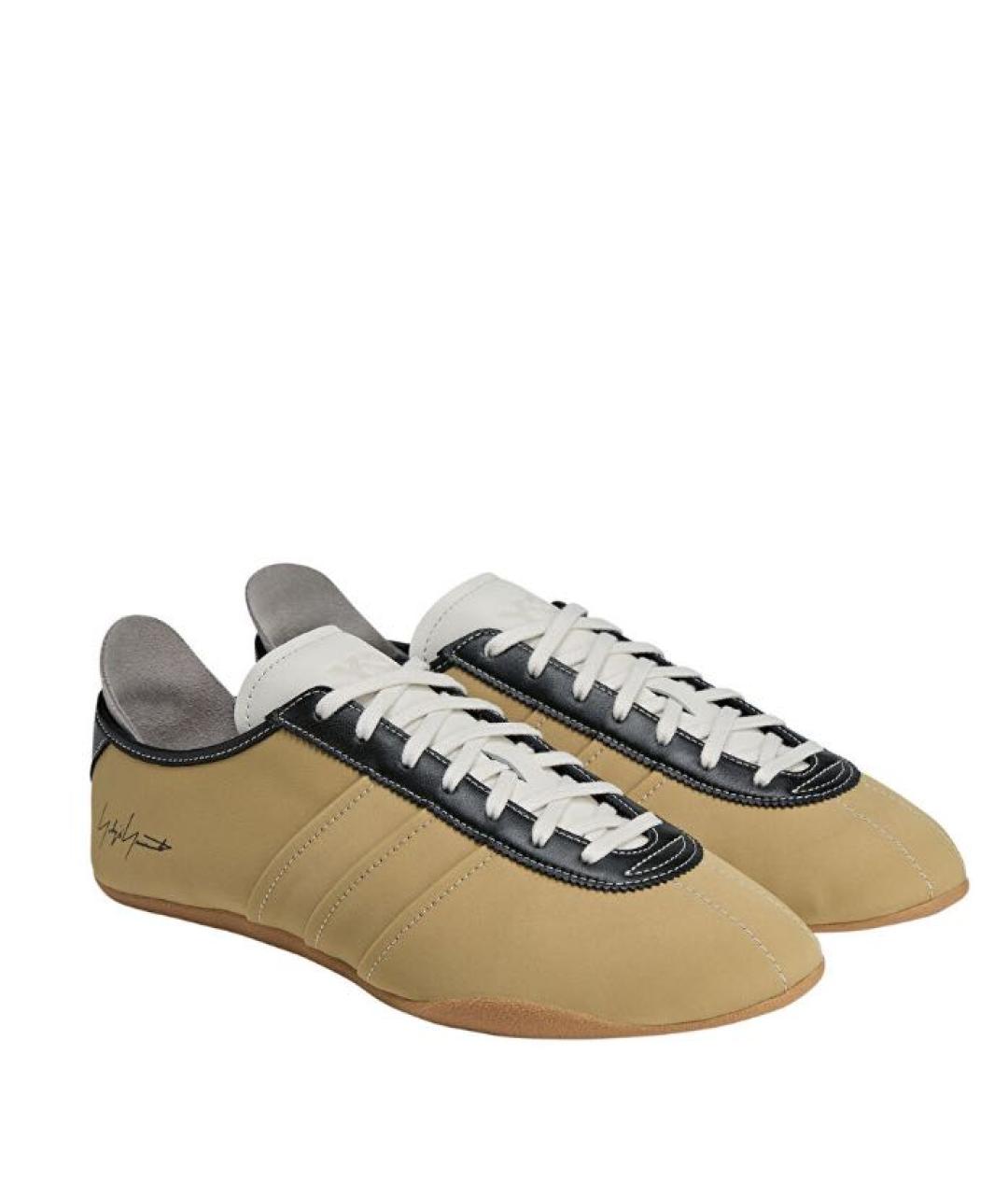 Y-3 Бежевые кожаные кроссовки, фото 2