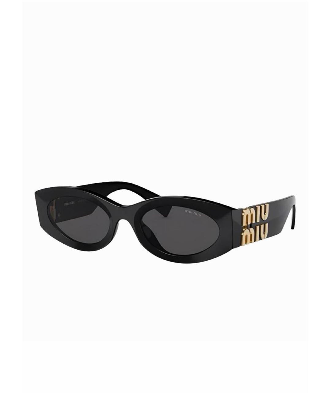 MIU MIU Черные пластиковые солнцезащитные очки, фото 7