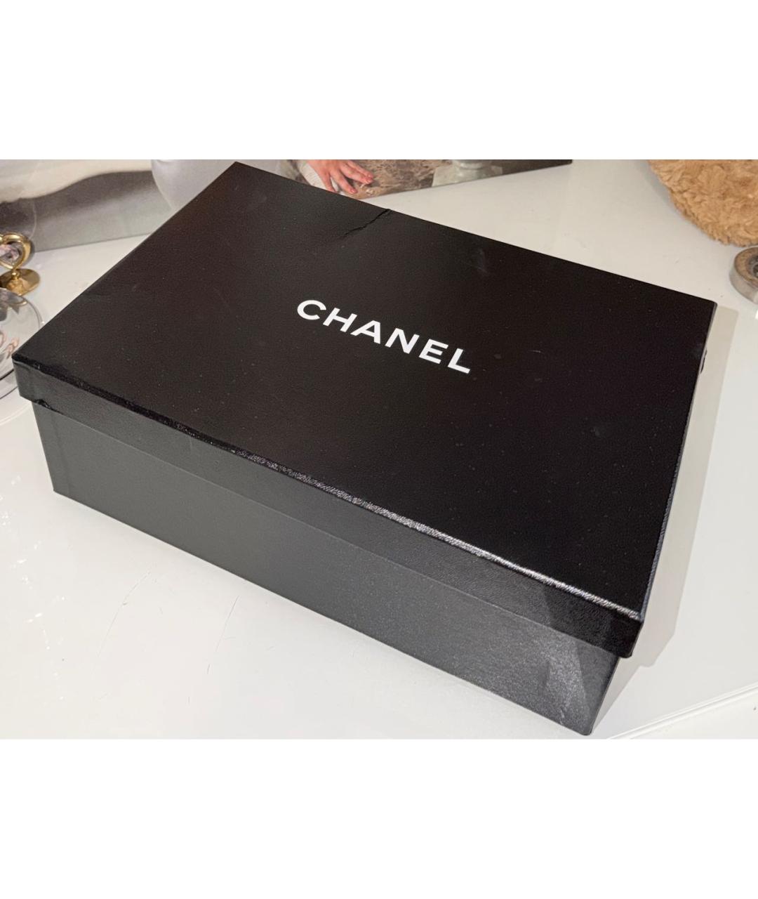 CHANEL Черные кожаные мюли, фото 8