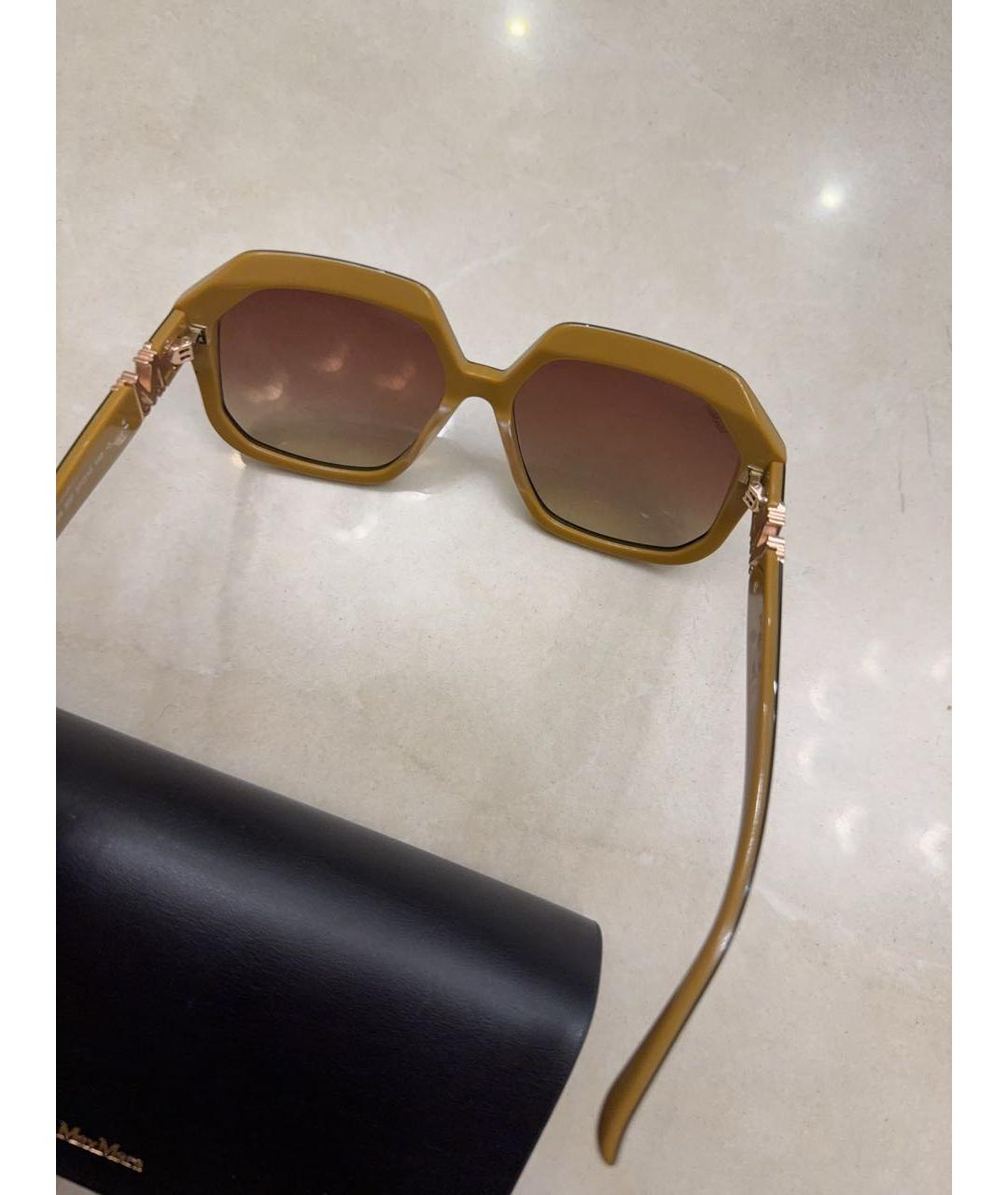 MAX MARA Черные пластиковые солнцезащитные очки, фото 8