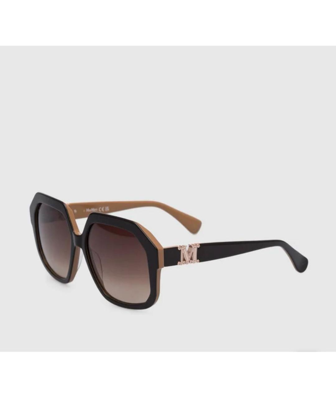 MAX MARA Черные пластиковые солнцезащитные очки, фото 2