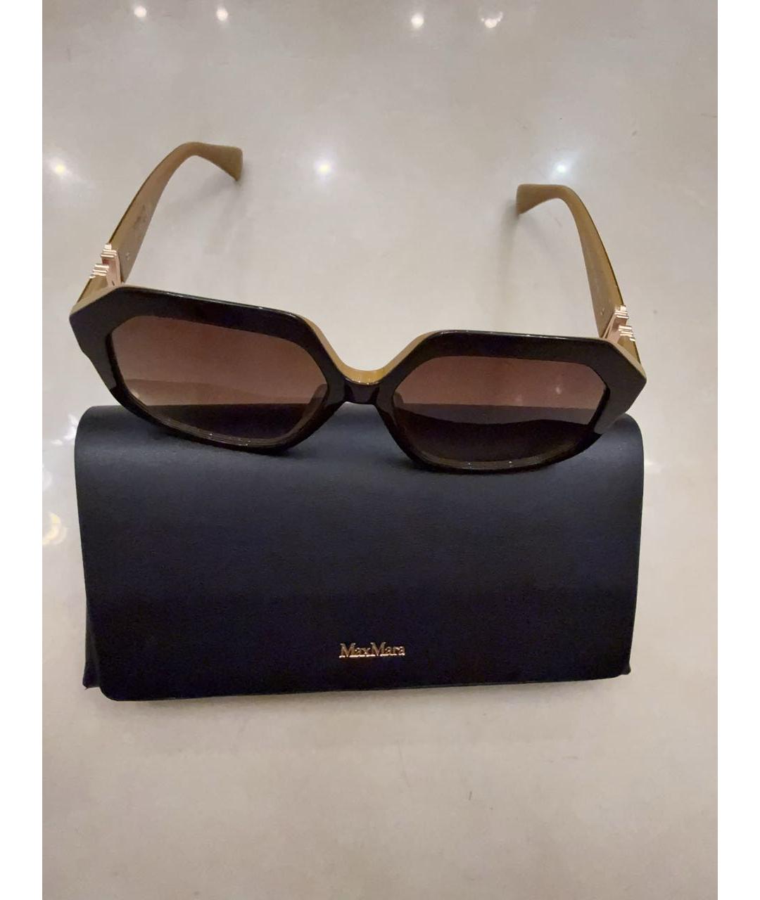 MAX MARA Черные пластиковые солнцезащитные очки, фото 7