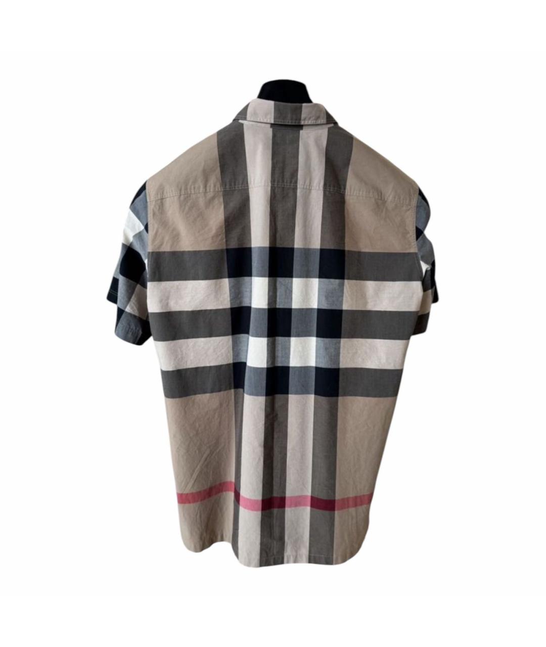 BURBERRY Коричневая хлопковая кэжуал рубашка, фото 2
