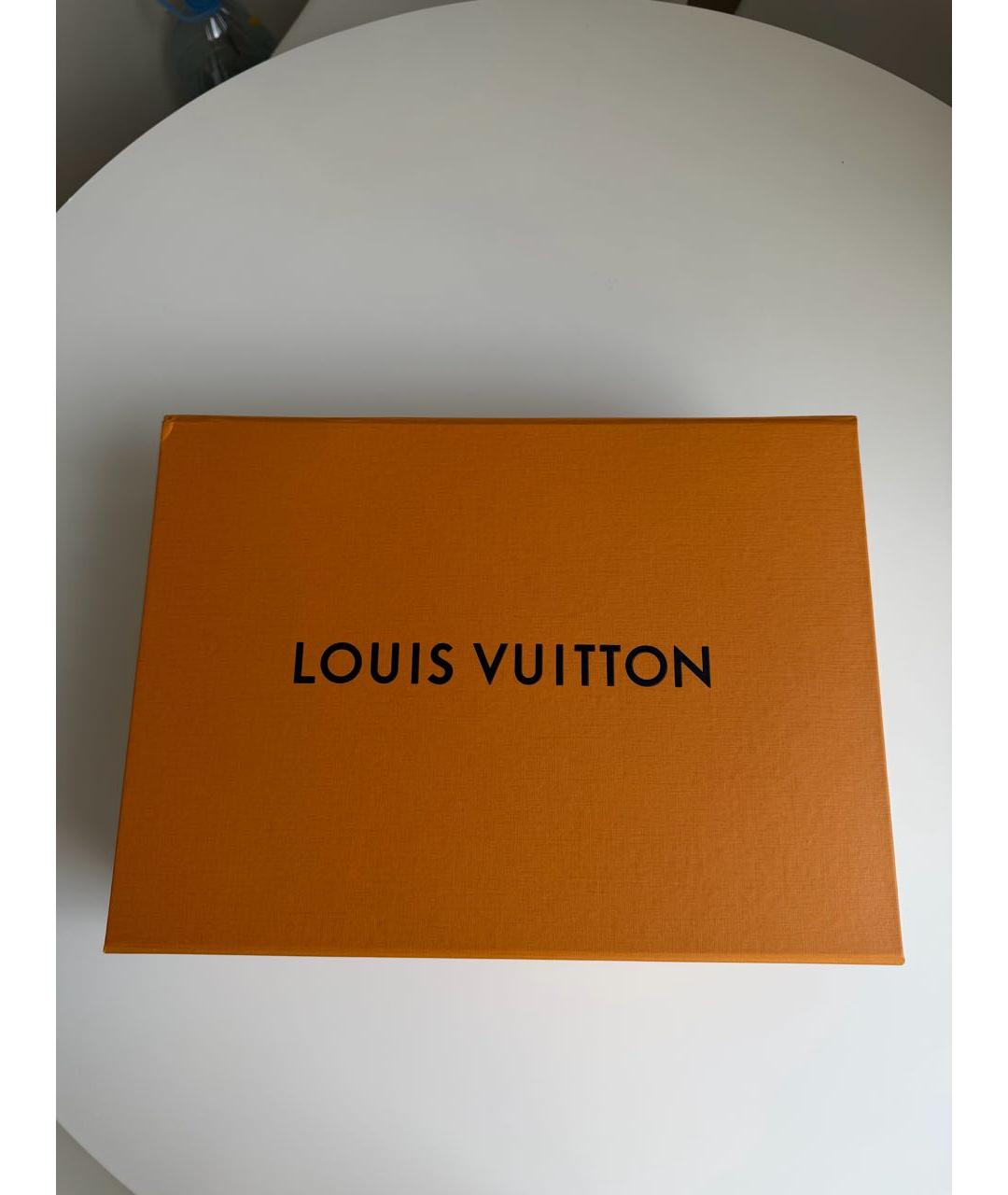 LOUIS VUITTON Черная кожаная барсетка, фото 5