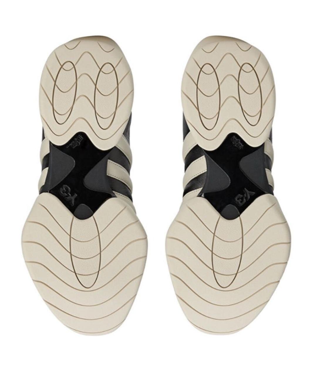 Y-3 Черные кожаные кроссовки, фото 4