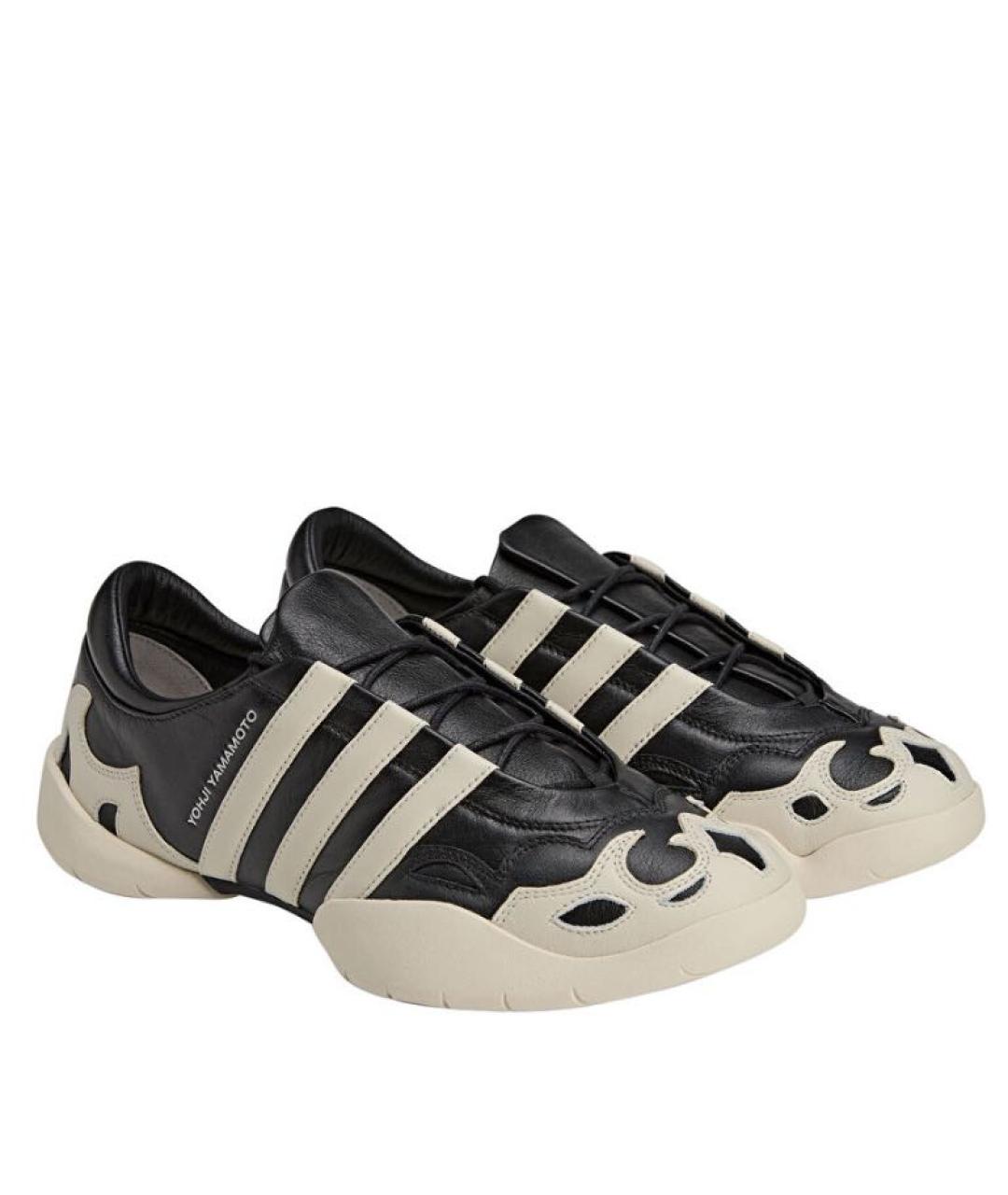 Y-3 Черные кожаные кроссовки, фото 2