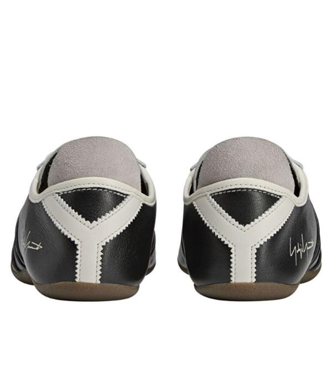 Y-3 Черные кожаные кроссовки, фото 4