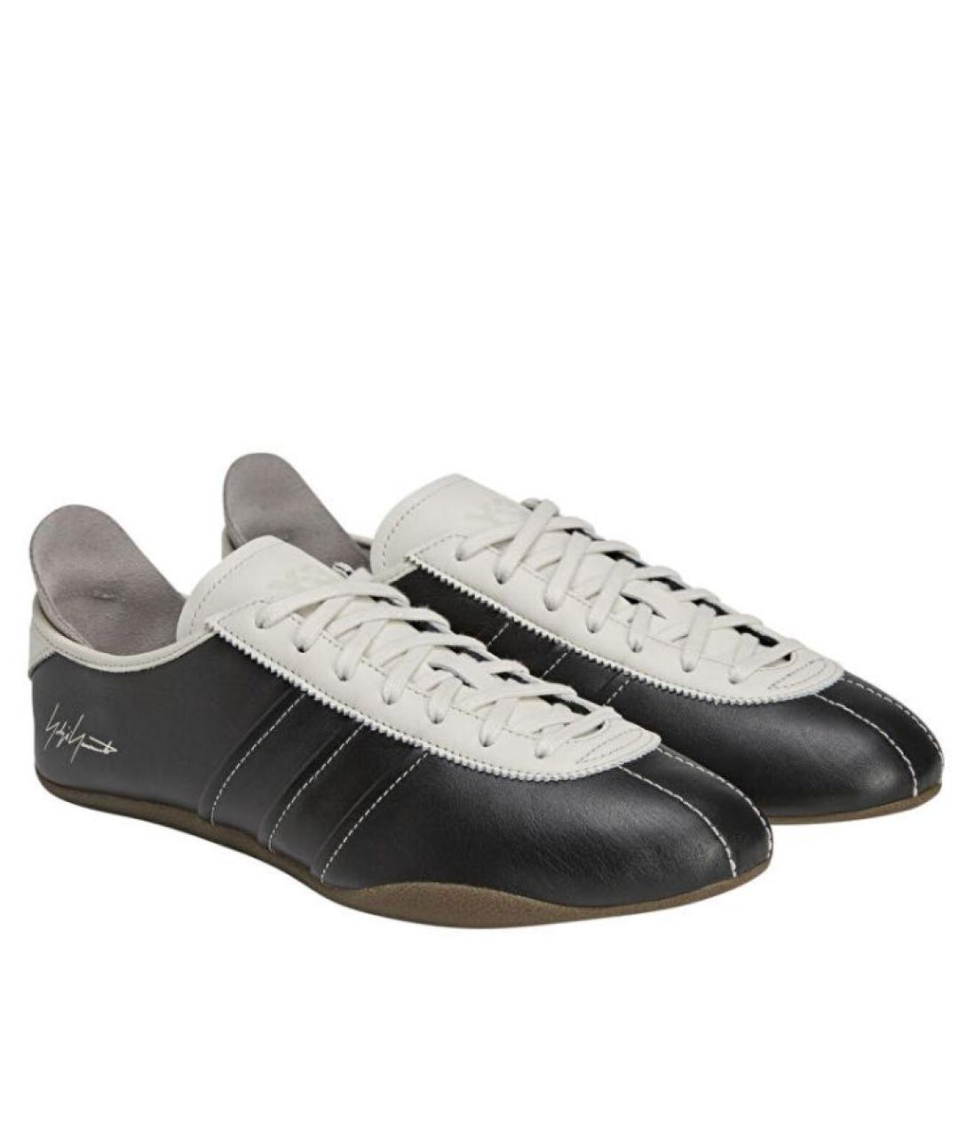 Y-3 Черные кожаные кроссовки, фото 2