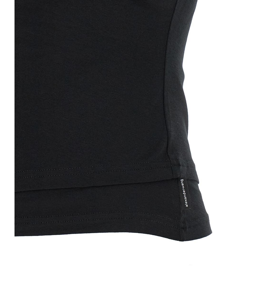 ALEXANDER WANG Черная хлопковая майка, фото 4