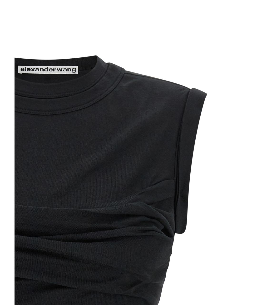 ALEXANDER WANG Черная хлопковая майка, фото 3