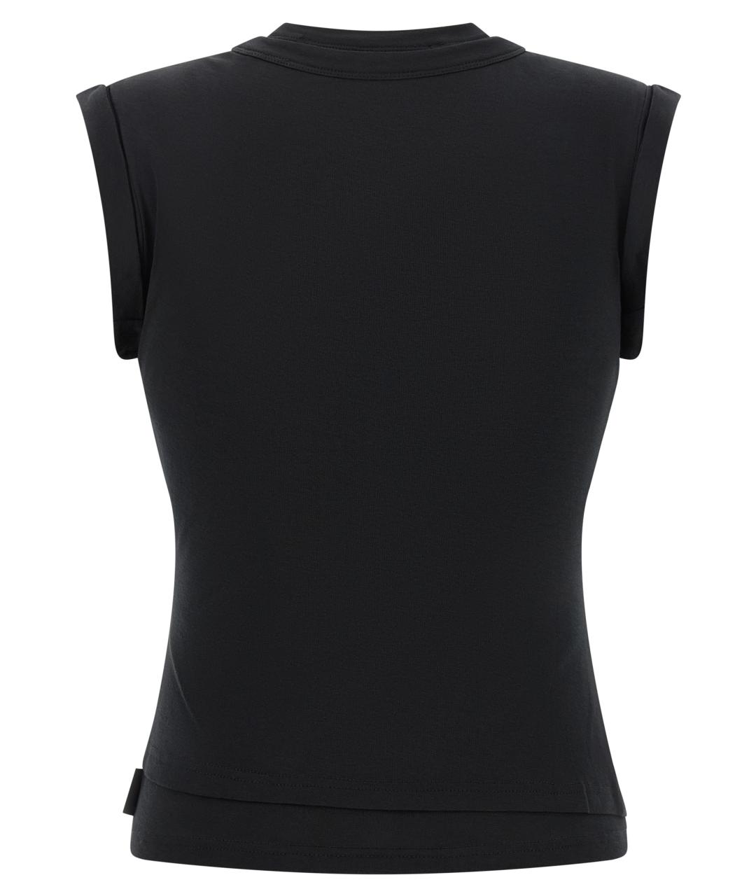 ALEXANDER WANG Черная хлопковая майка, фото 2