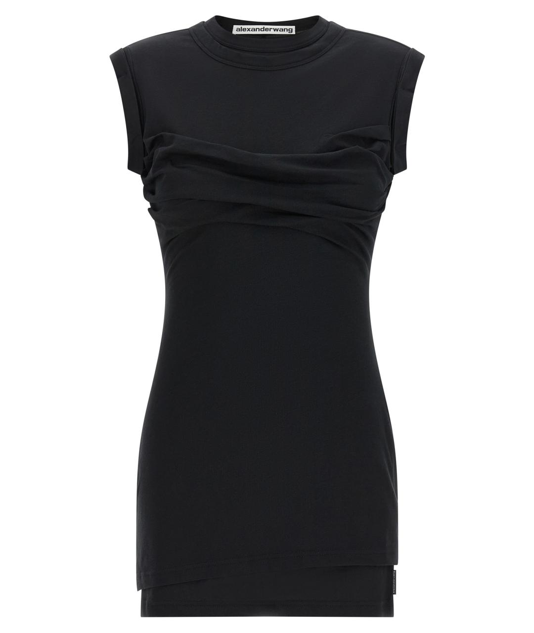 ALEXANDER WANG Черное хлопковое платье, фото 1