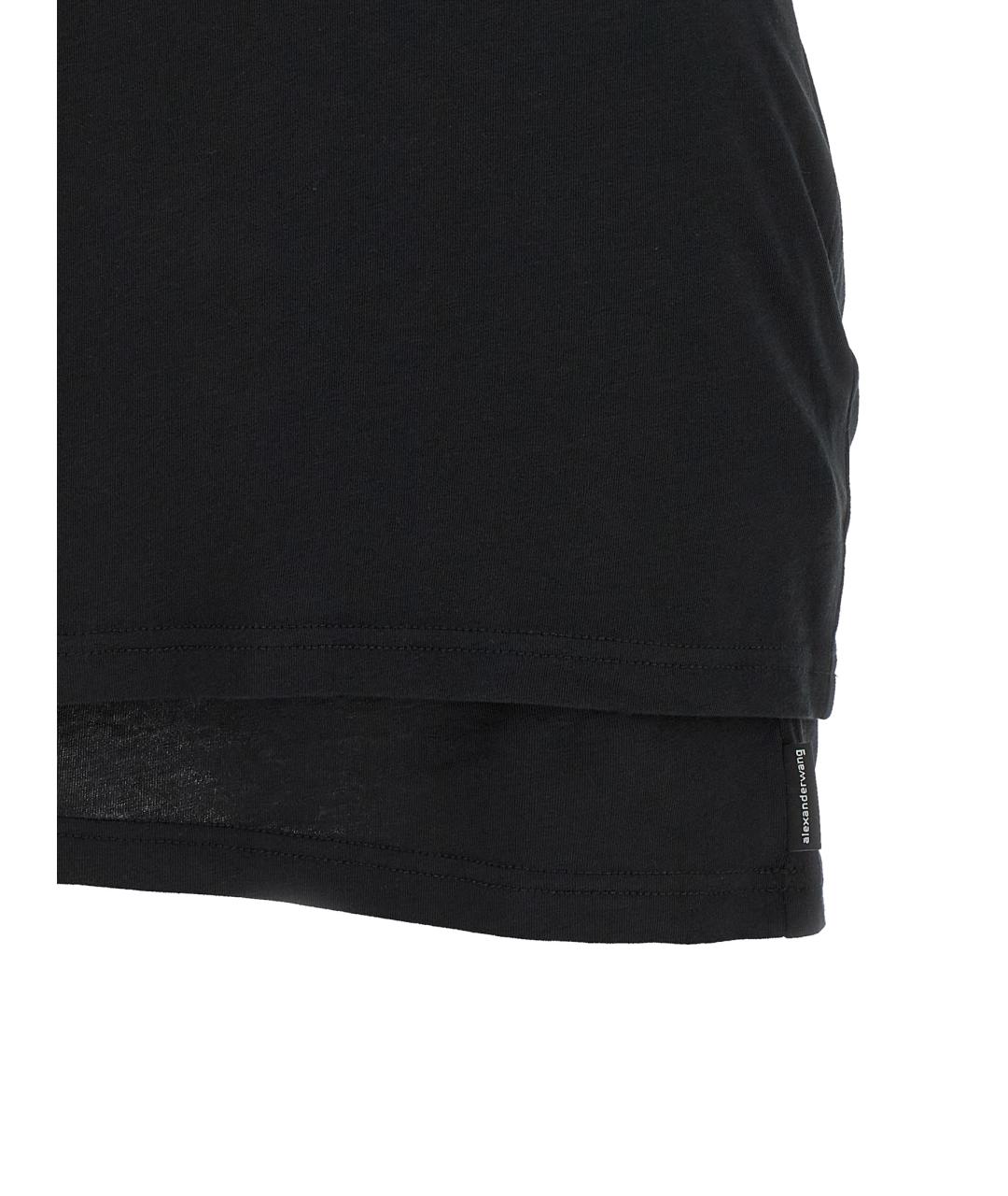ALEXANDER WANG Черное хлопковое платье, фото 4