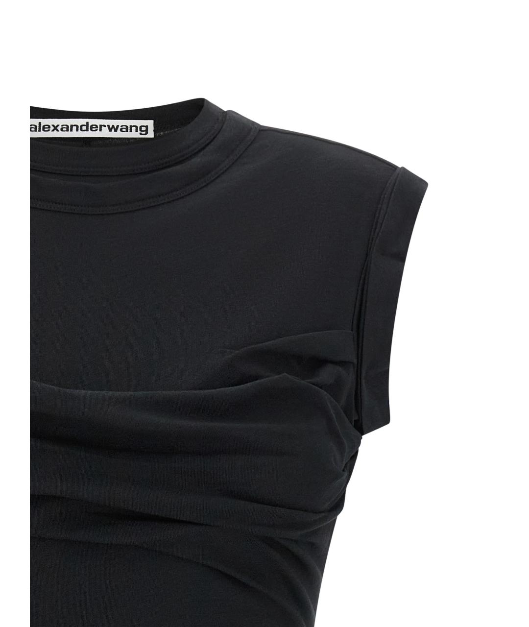 ALEXANDER WANG Черное хлопковое платье, фото 3