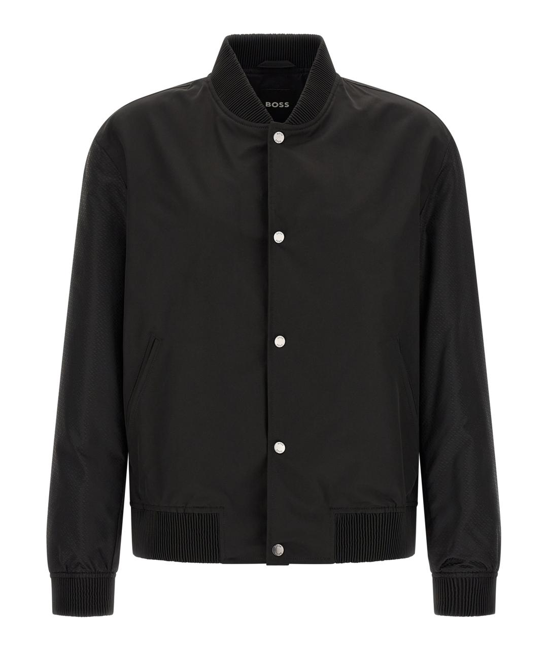 HUGO BOSS Черная полиэстеровая куртка, фото 1
