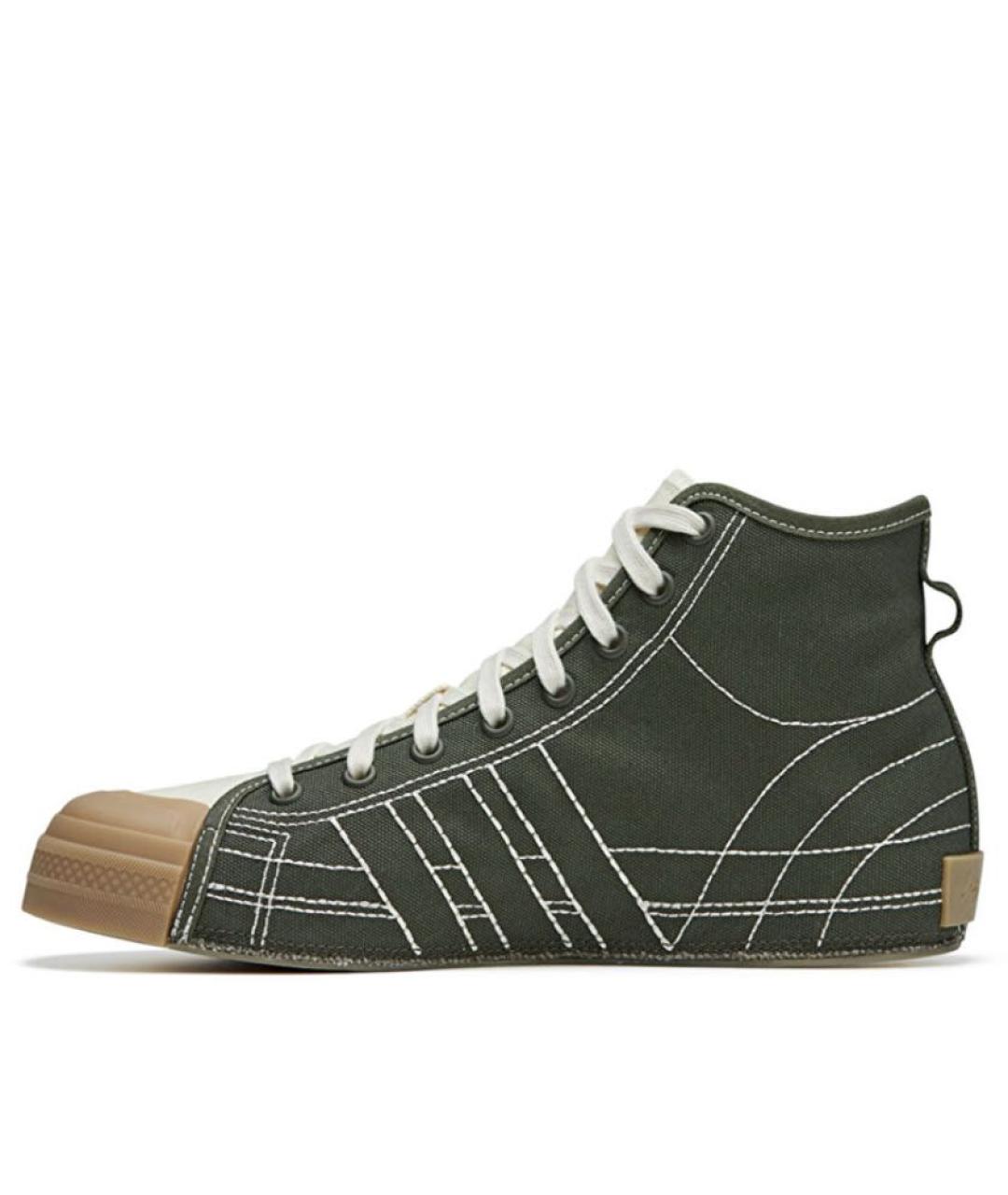 Y-3 Хаки текстильные кеды, фото 3