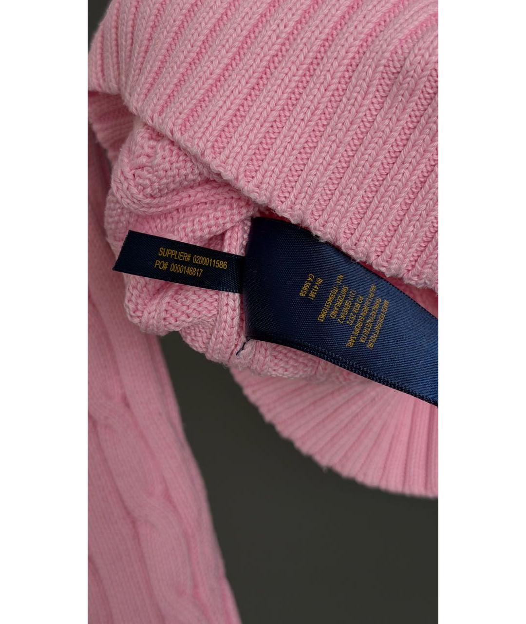 POLO RALPH LAUREN Розовый хлопковый джемпер / свитер, фото 5