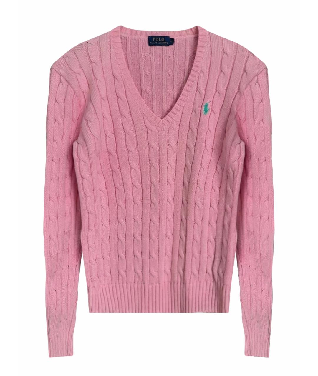 POLO RALPH LAUREN Розовый хлопковый джемпер / свитер, фото 1