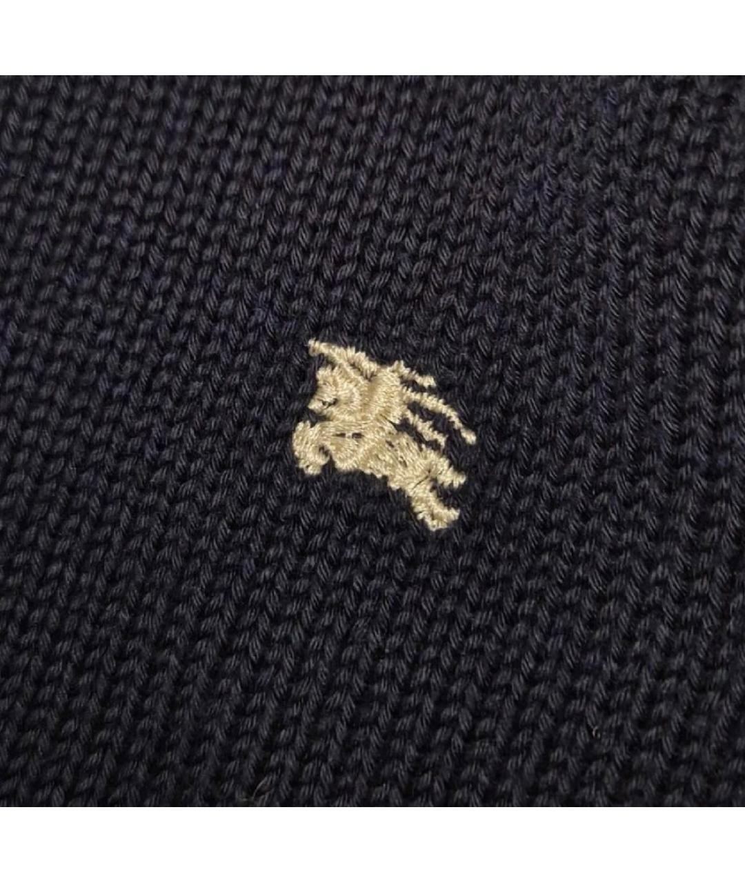 BURBERRY Темно-синий хлопковый джемпер / свитер, фото 4