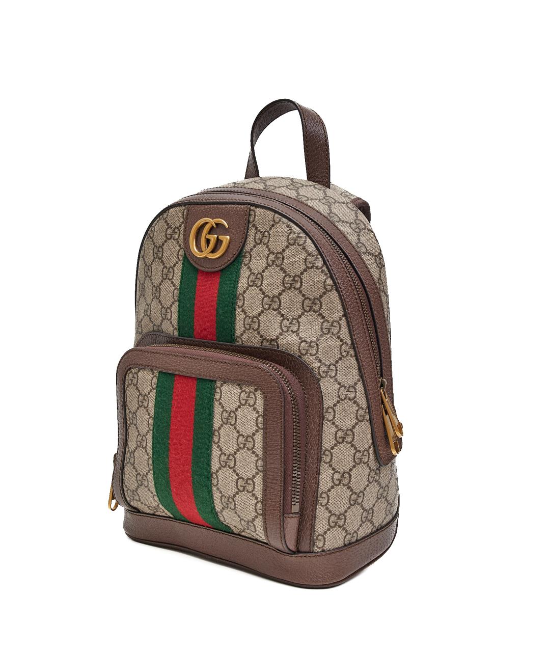 GUCCI Коричневый канва рюкзак, фото 2