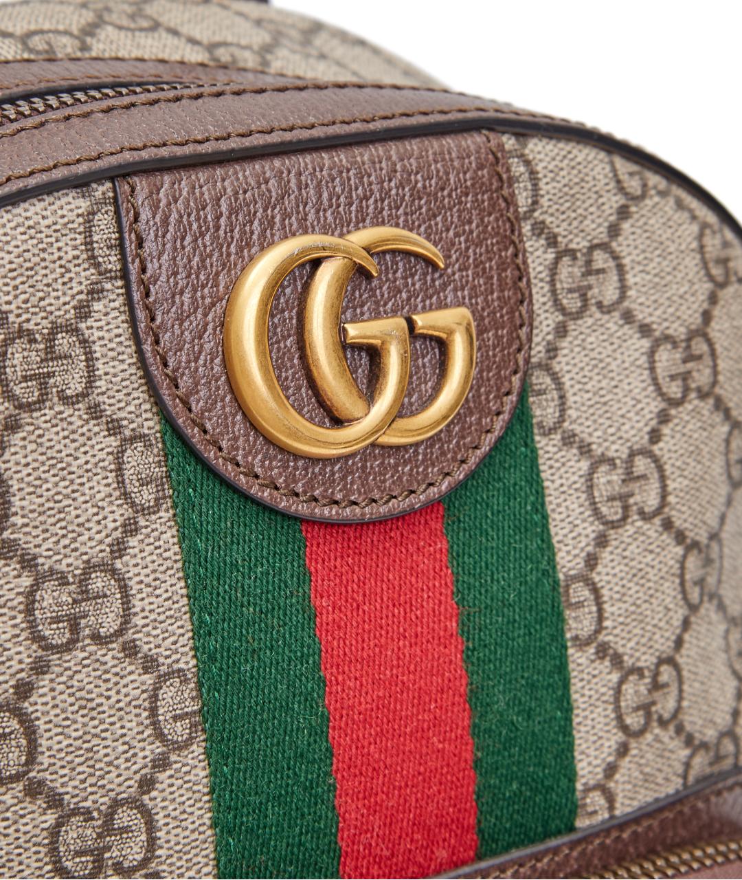 GUCCI Коричневый канва рюкзак, фото 4
