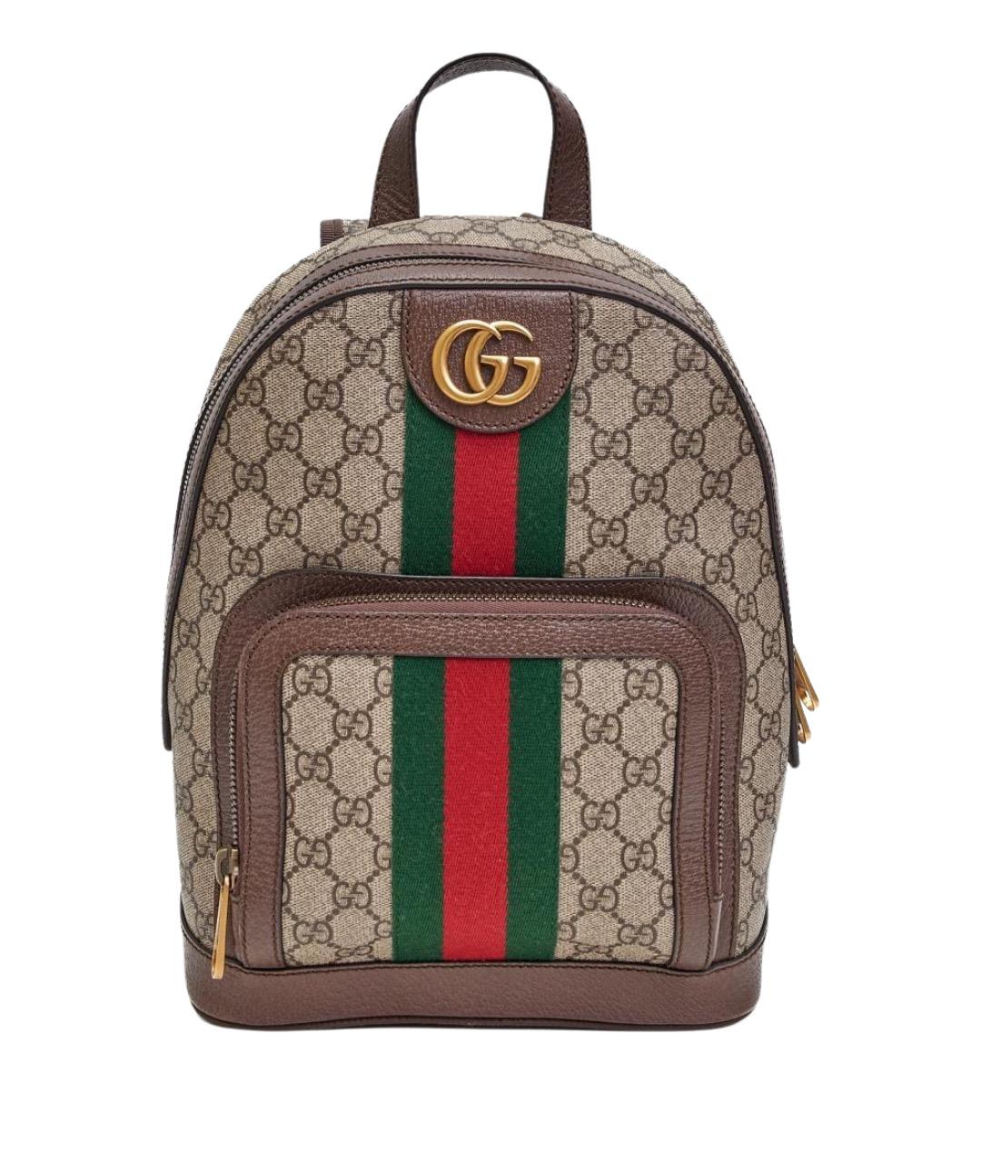 GUCCI Коричневый канва рюкзак, фото 1