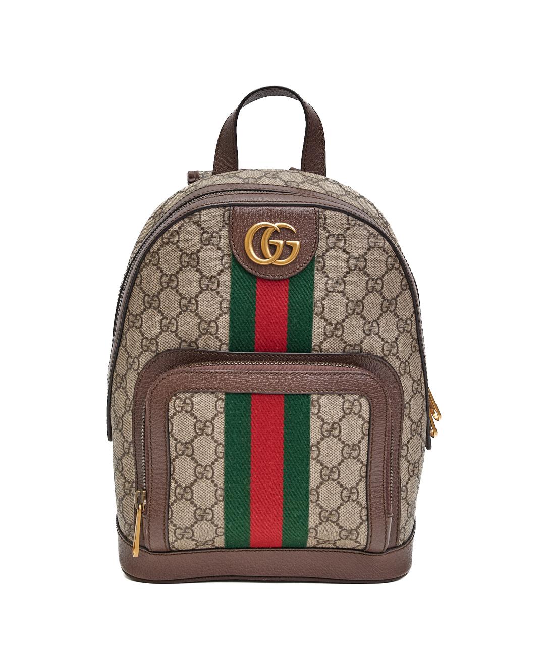 GUCCI Коричневый канва рюкзак, фото 6