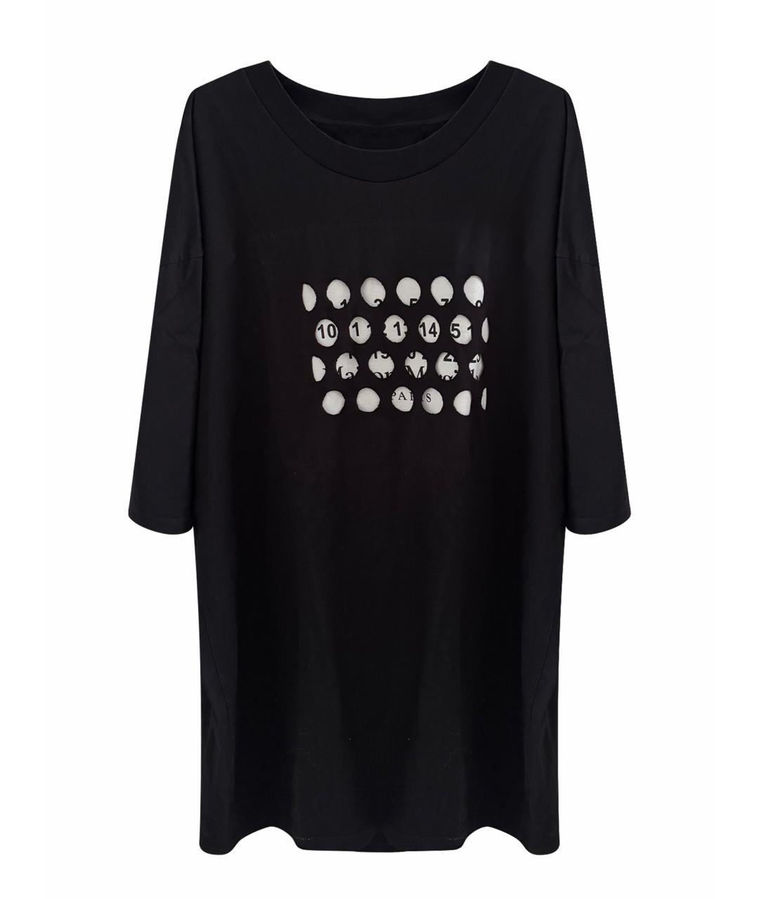 MAISON MARGIELA Черная хлопковая футболка, фото 1