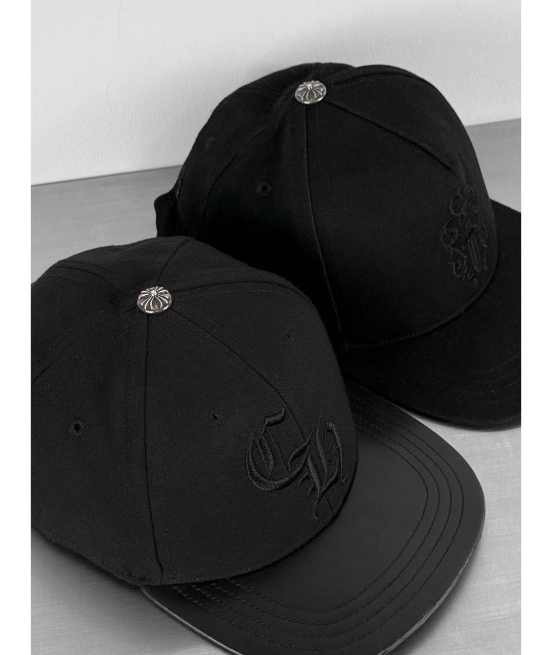 CHROME HEARTS Черная хлопковая кепка, фото 4