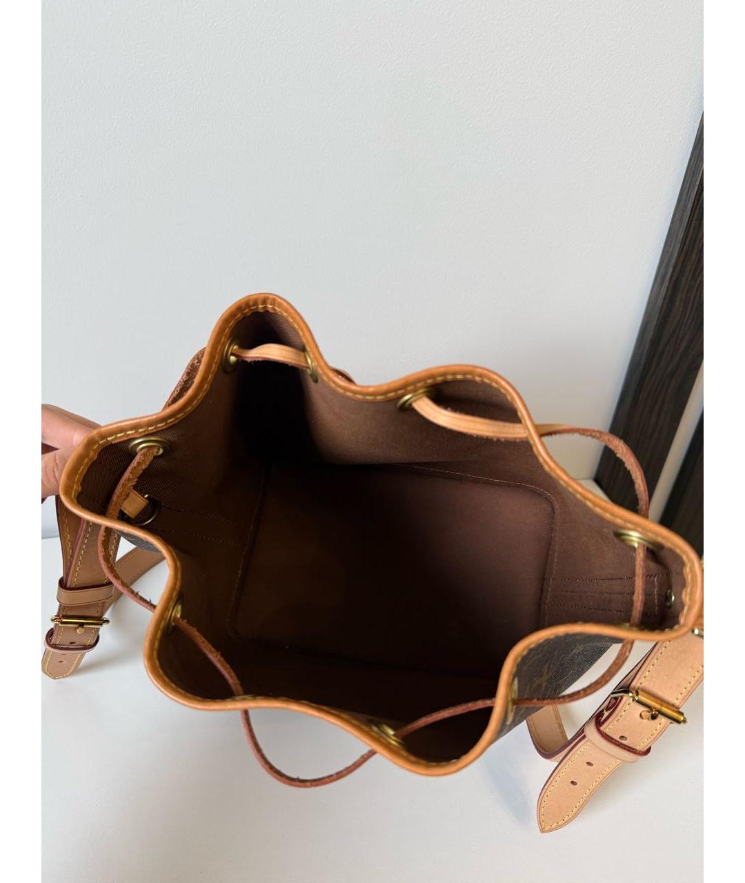 LOUIS VUITTON Коричневая канва сумка через плечо, фото 4