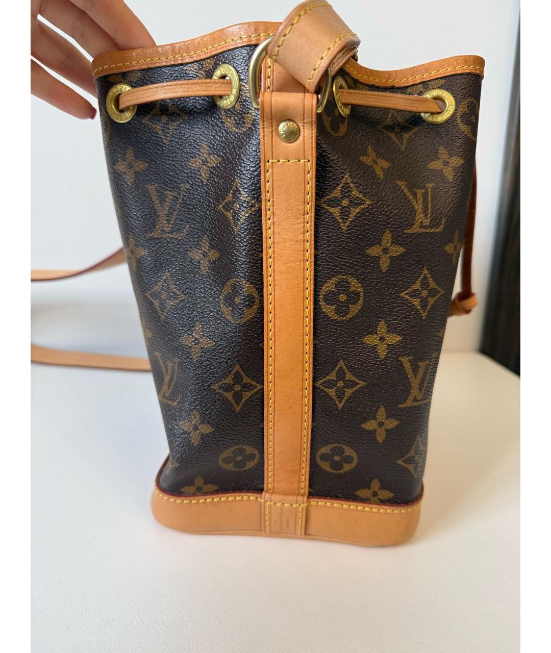 LOUIS VUITTON Коричневая канва сумка через плечо, фото 7