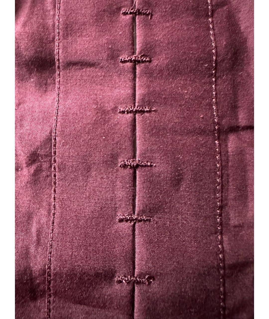 SAINT LAURENT Бордовая хлопковая блузы, фото 6