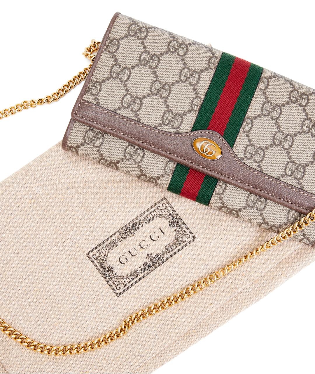 GUCCI Бежевая твидовая сумка через плечо, фото 6