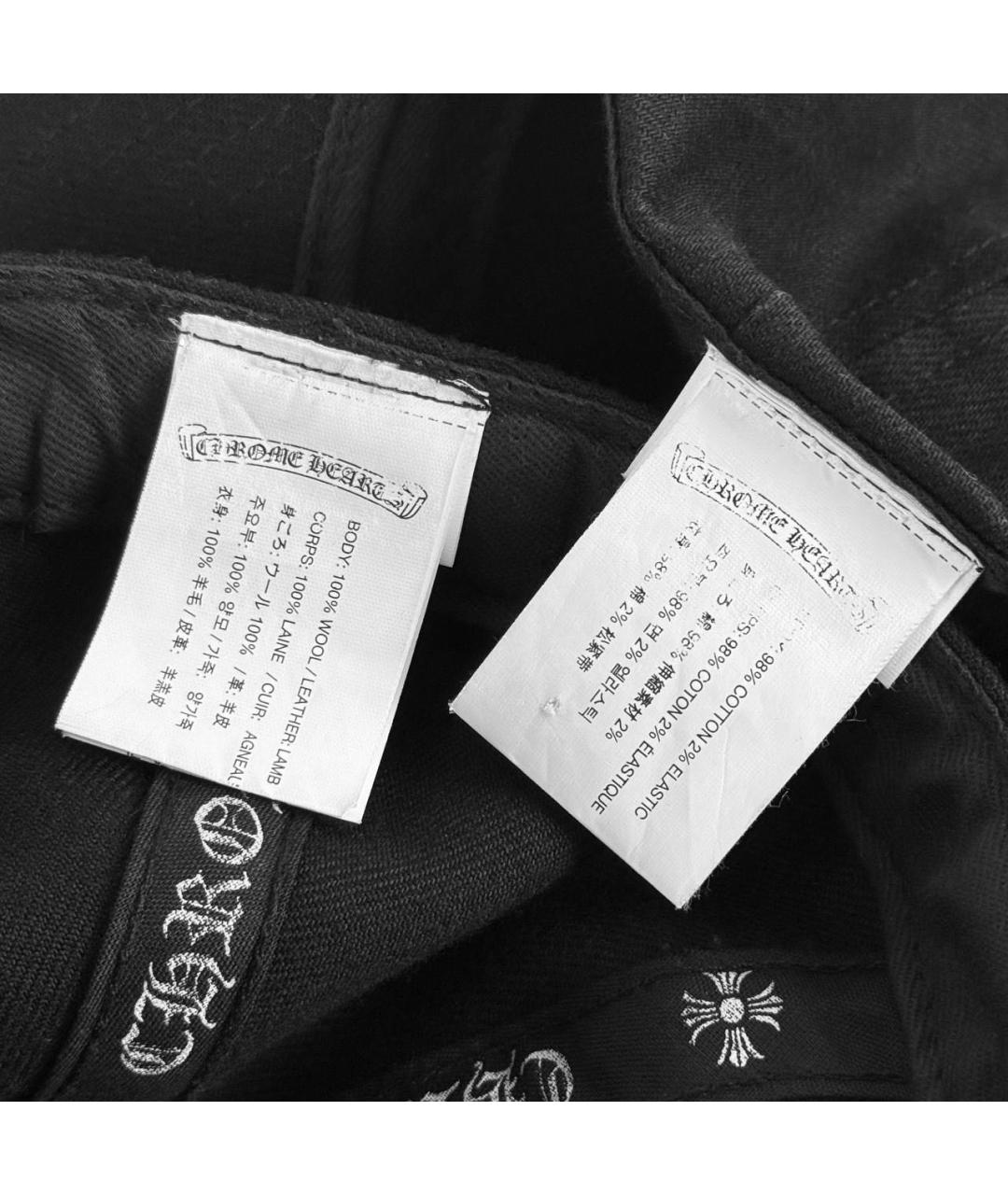 CHROME HEARTS Черная хлопковая кепка/бейсболка, фото 6