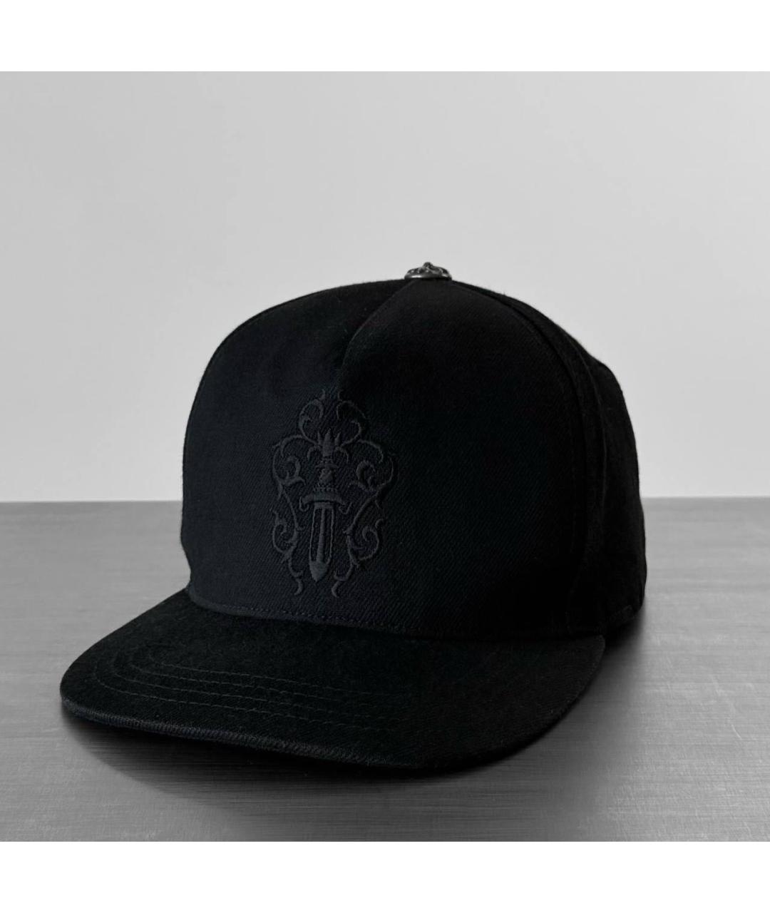 CHROME HEARTS Черная хлопковая кепка/бейсболка, фото 7
