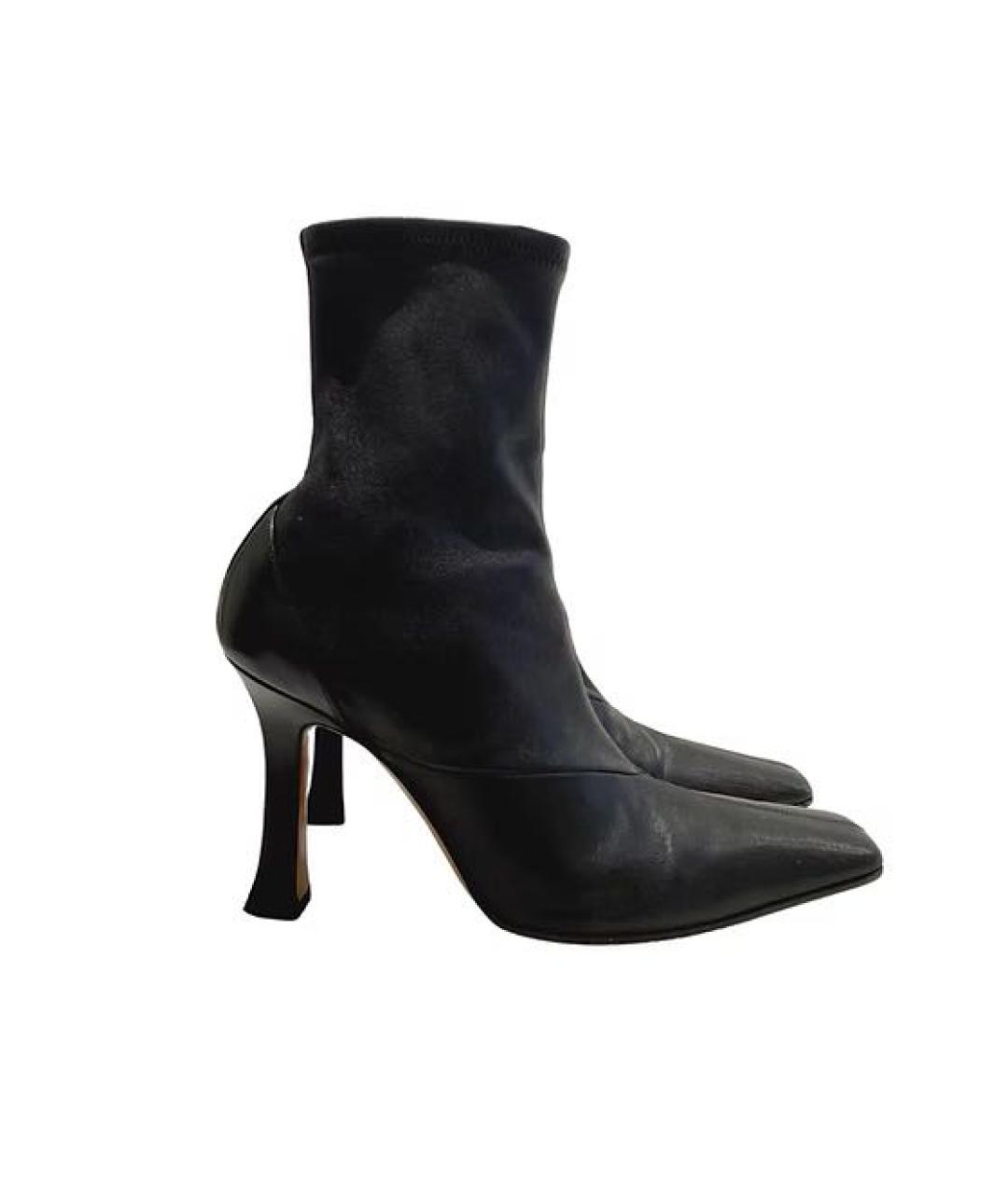 CELINE Черные кожаные ботильоны, фото 6