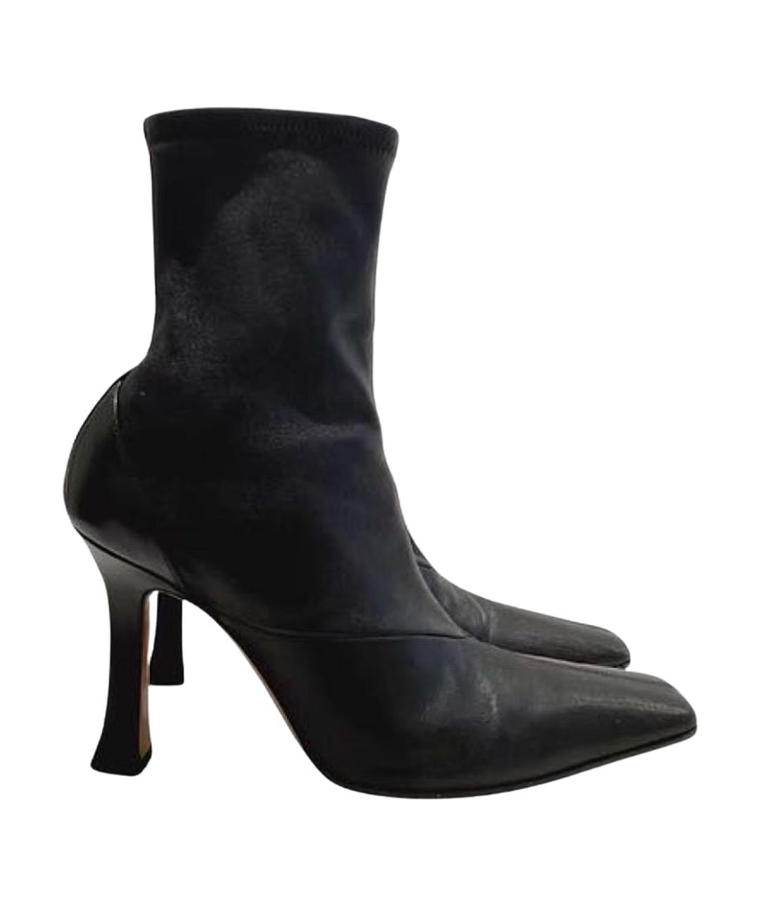 CELINE Черные кожаные ботильоны, фото 1