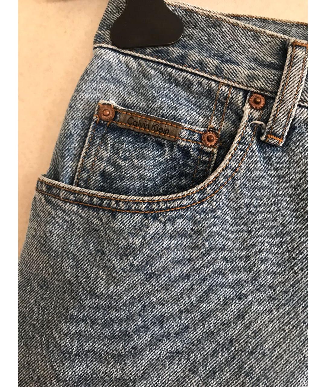 CALVIN KLEIN Синие деним шорты, фото 2