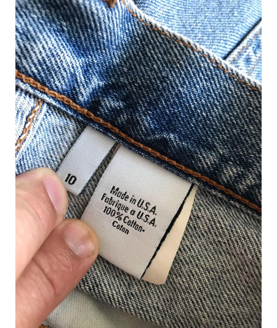 CALVIN KLEIN Синие деним шорты, фото 5