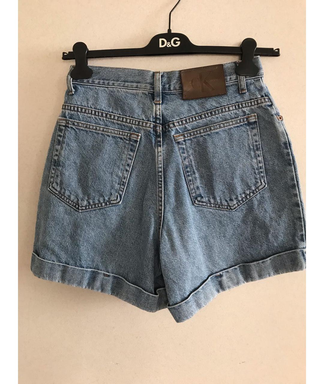 CALVIN KLEIN Синие деним шорты, фото 3
