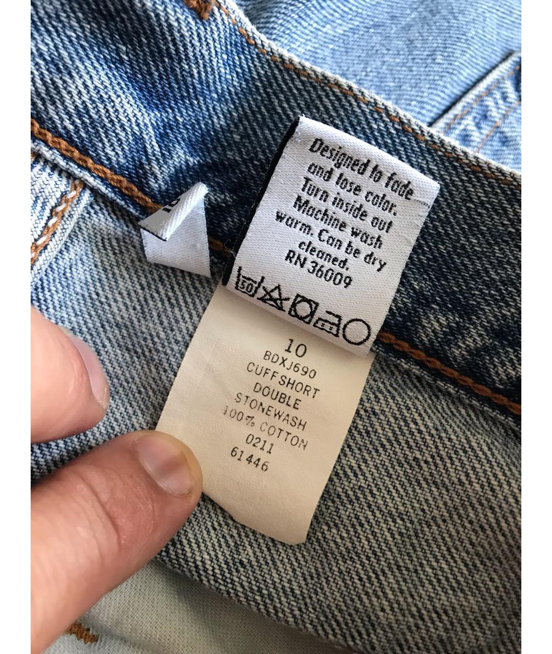 CALVIN KLEIN Синие деним шорты, фото 6