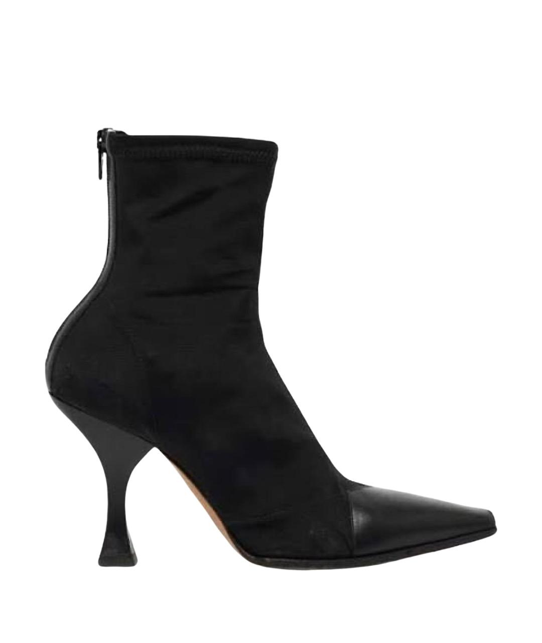 CELINE Черные текстильные ботильоны, фото 1