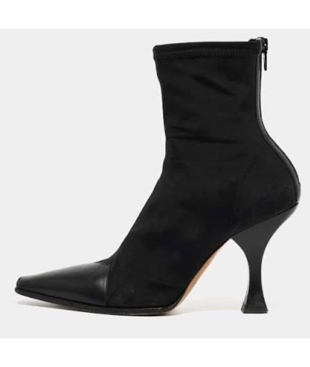 CELINE Черные текстильные ботильоны, фото 6