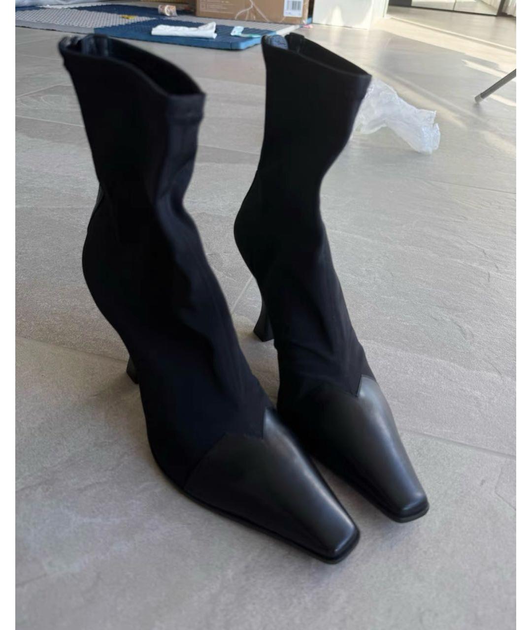 CELINE Черные текстильные ботильоны, фото 2