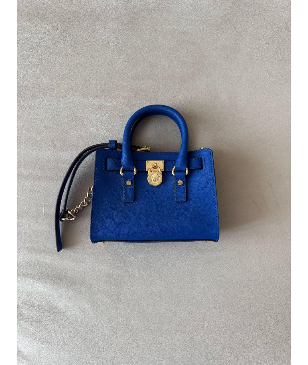 MICHAEL MICHAEL KORS Синяя кожаная сумка через плечо, фото 7